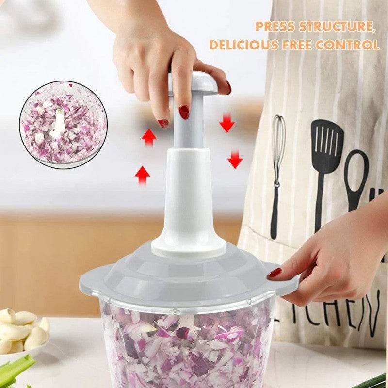 Manual Hand Press Onion and Vegetable Chopper-Effortless Food Prep Tool - YNT Store 