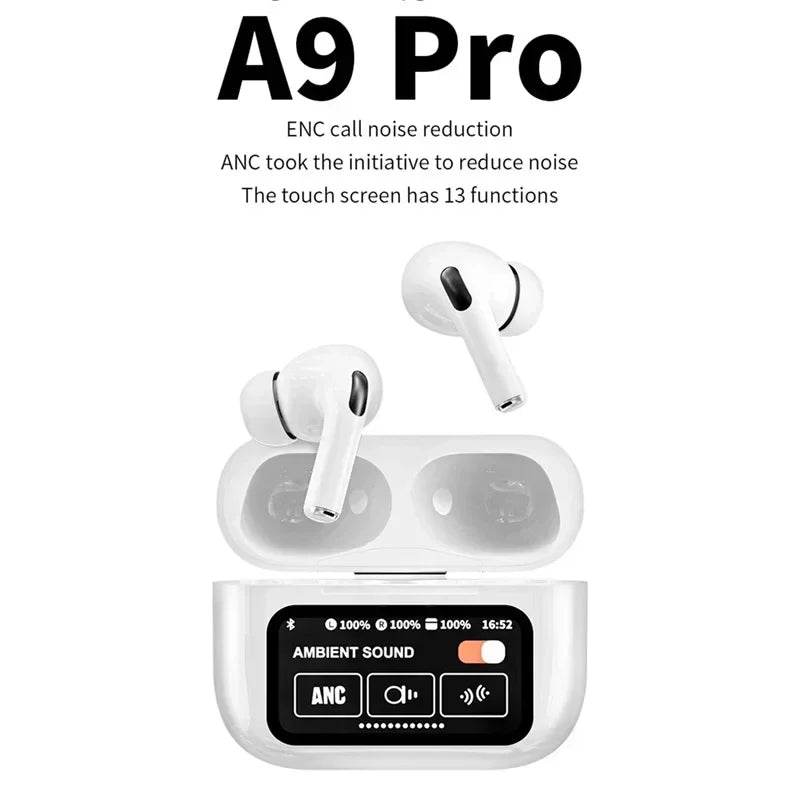 🎧 A9 PRO Earbuds: Smart Display & Noise-Free Sound! - YNT Store 