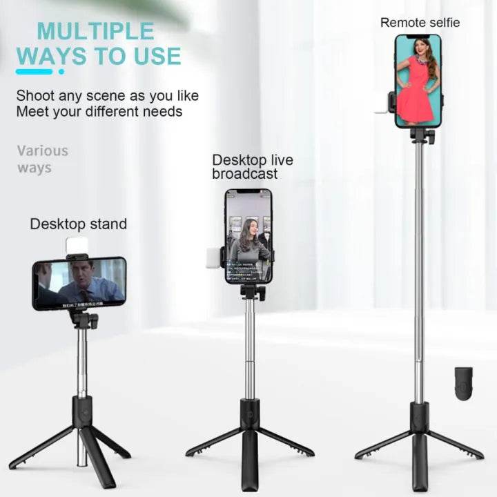 4 in 1 Tripod Selfie Stick With Remote Control - YNT Store 