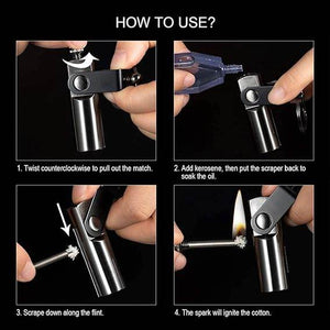 Waterproof Permanent Match Keychain Lighter - YNT Store 