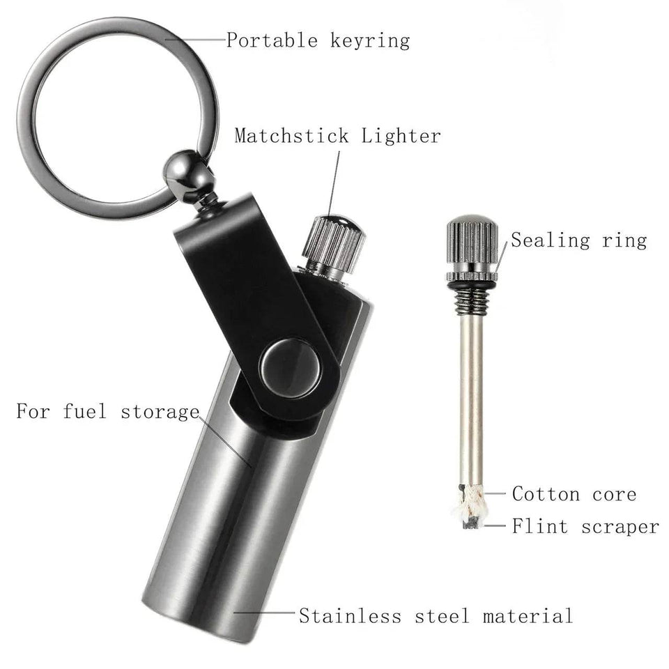 Waterproof Permanent Match Keychain Lighter - YNT Store 