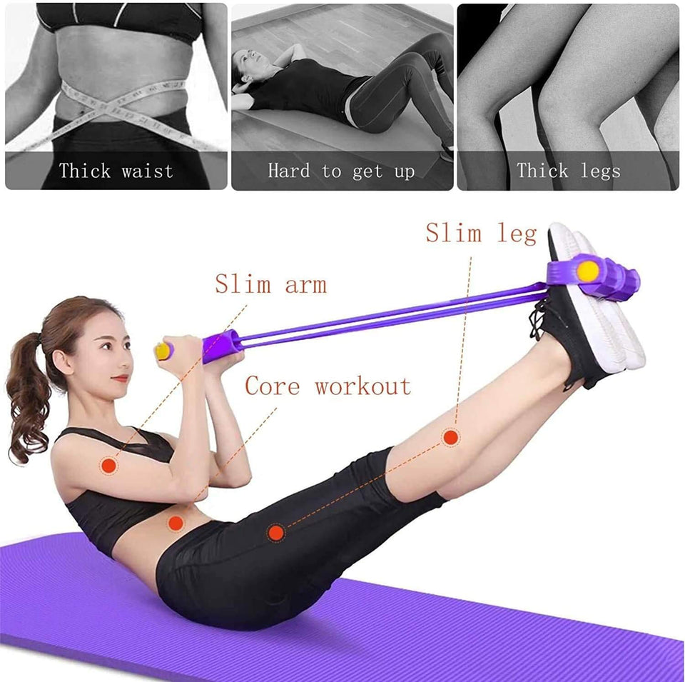 Tummy Trimmer – Foot Pedal Resistance Band (Random Colors)