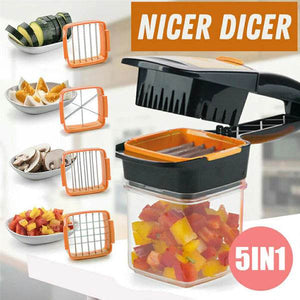 🥗 Nicer Dicer Quick: Your Compact 5-in-1 Kitchen Hero! - YNT Store 