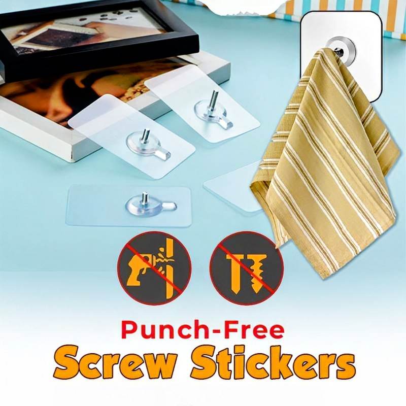 Punch-Free Screw Stickers ( 10 PCS ) - YNT Store 