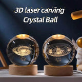 Galaxy Crystal Ball Night Lamp 🌌 - Mystical Decor Light 🪐 - YNT Store 