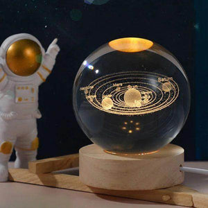 Galaxy Crystal Ball Night Lamp 🌌 - Mystical Decor Light 🪐 - YNT Store 