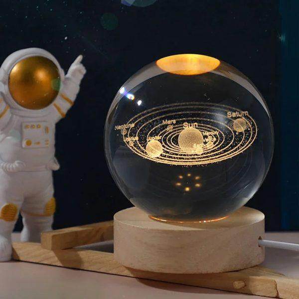 Galaxy Crystal Ball Night Lamp 🌌 - Mystical Decor Light 🪐 - YNT Store 
