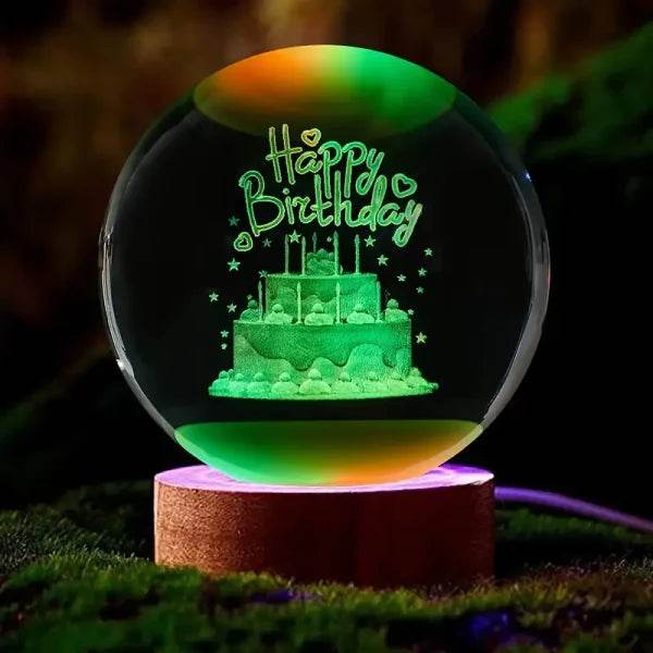 Galaxy Crystal Ball Night Lamp 🌌 - Mystical Decor Light 🪐 - YNT Store 