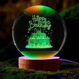 Galaxy Crystal Ball Night Lamp 🌌 - Mystical Decor Light 🪐 - YNT Store 