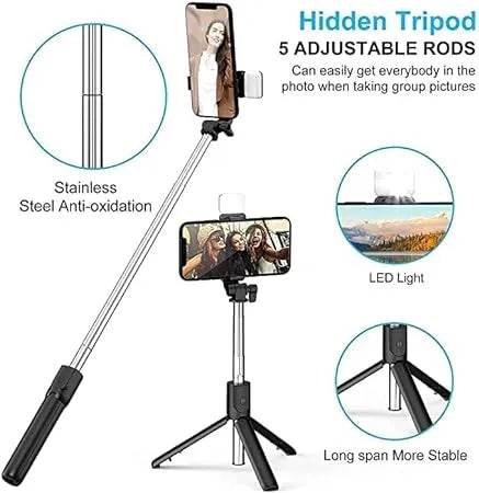 4 in 1 Tripod Selfie Stick With Remote Control - YNT Store 