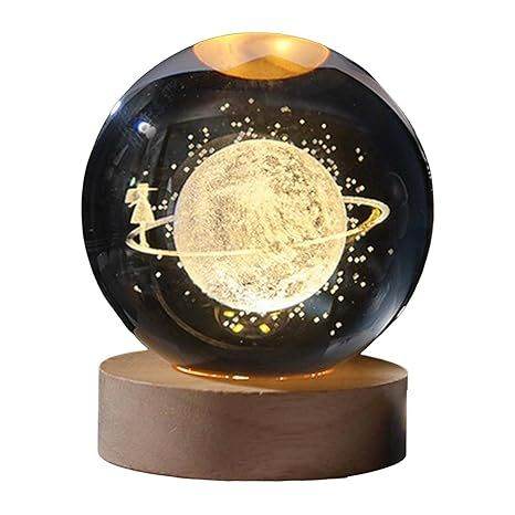 Galaxy Crystal Ball Night Lamp 🌌 - Mystical Decor Light 🪐 - YNT Store 