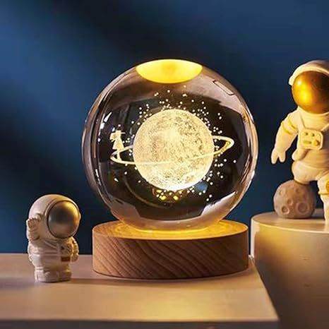 Galaxy Crystal Ball Night Lamp 🌌 - Mystical Decor Light 🪐 - YNT Store 