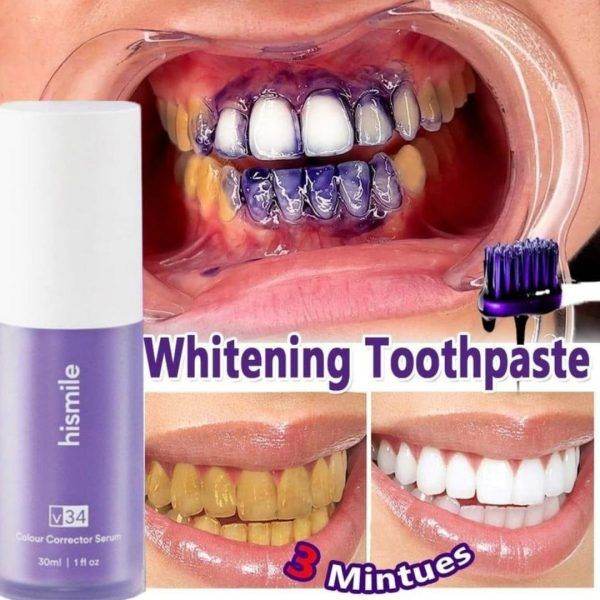 100% Original Hismile V34™ Purple Toothpaste (30 ML) 🦷 - YNT Store 