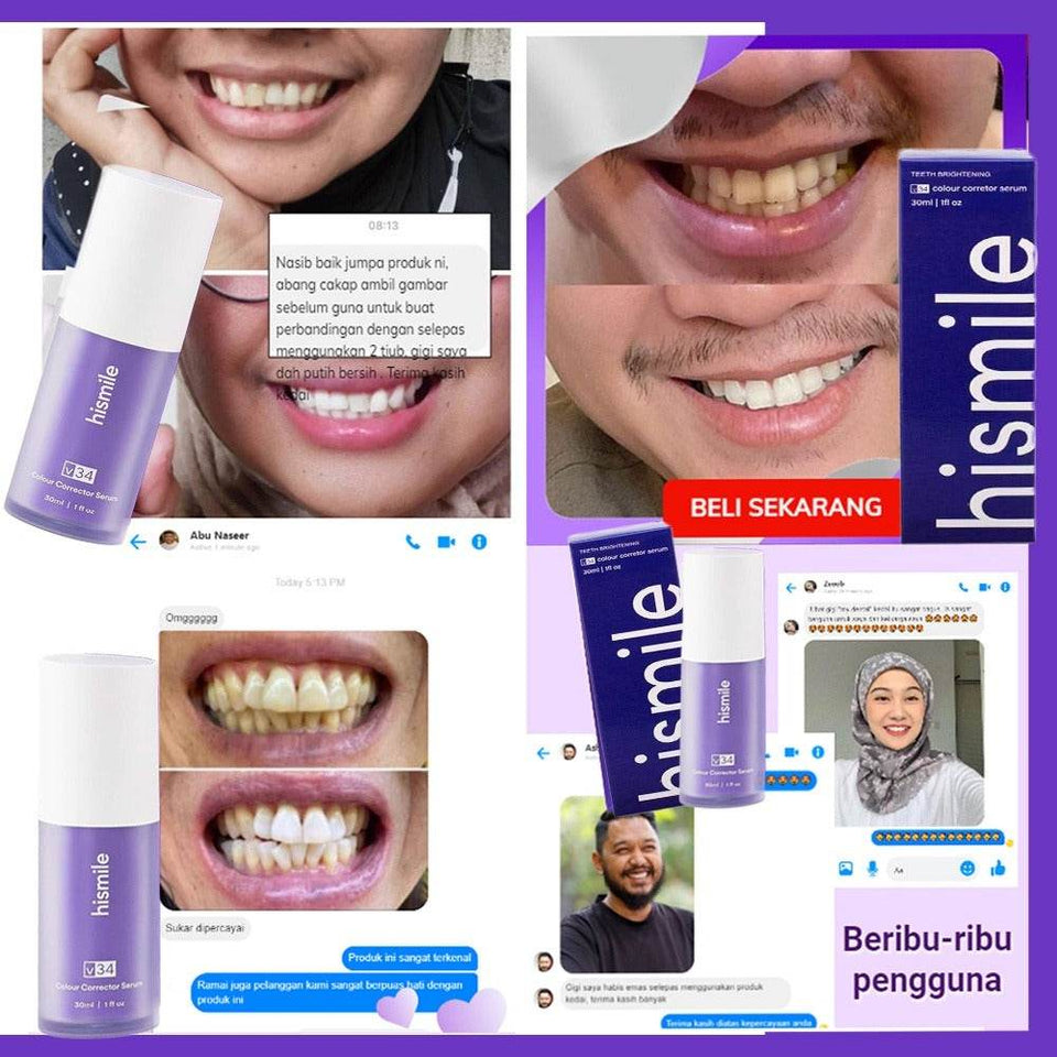 100% Original Hismile V34™ Purple Toothpaste (30 ML) 🦷 - YNT Store 